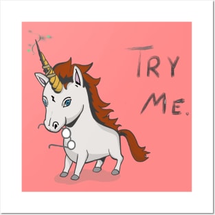 Magical Unicorn- Try Me Posters and Art